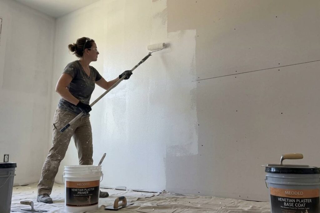 Surface preparation for Venetian plaster